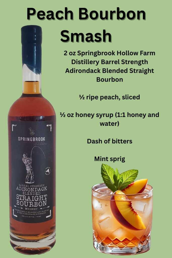 Summer Cocktail - Peach Bourbon Smash